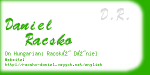 daniel racsko business card